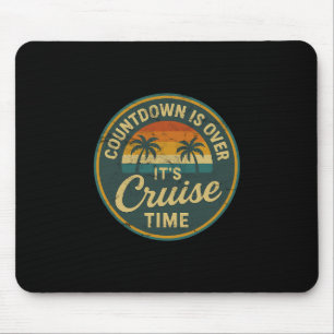 Countdown Ist Vorbei Es Ist Kreuzfahrt Zeit Retro Mousepad