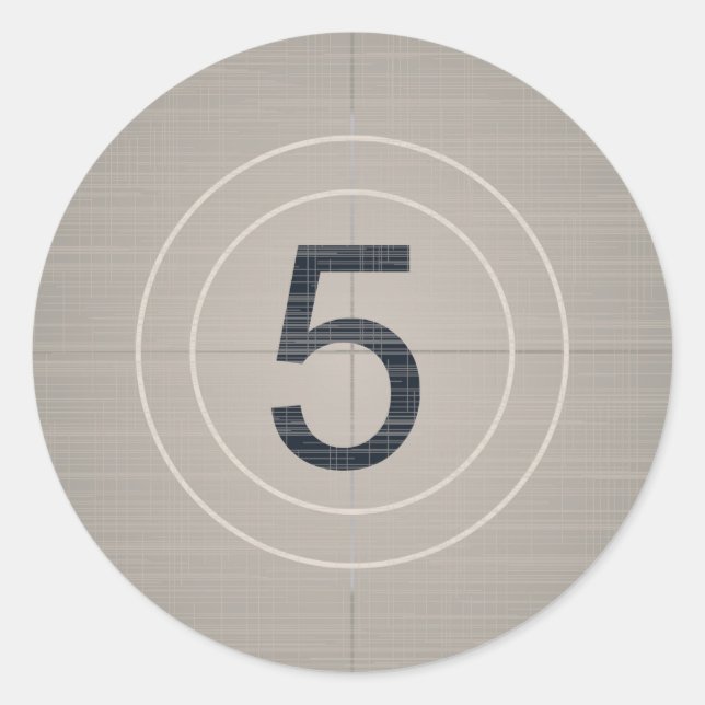 Countdown Runder Aufkleber (Vorderseite)