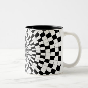 Counter Spirals von Kenneth Yoncich Zweifarbige Tasse