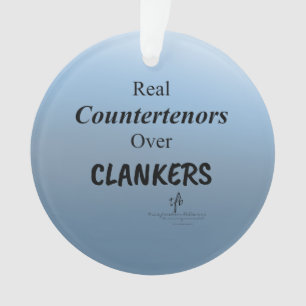 Countertenöre über Clankers blaues Anti-AI-Geschmi Ornament
