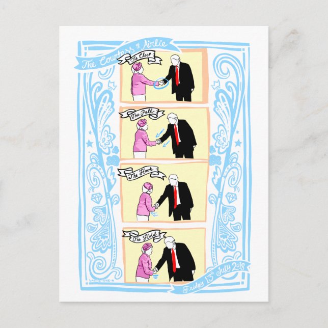 Countess of Airlie Handshake Souvenir Postcard Postkarte (Vorderseite)