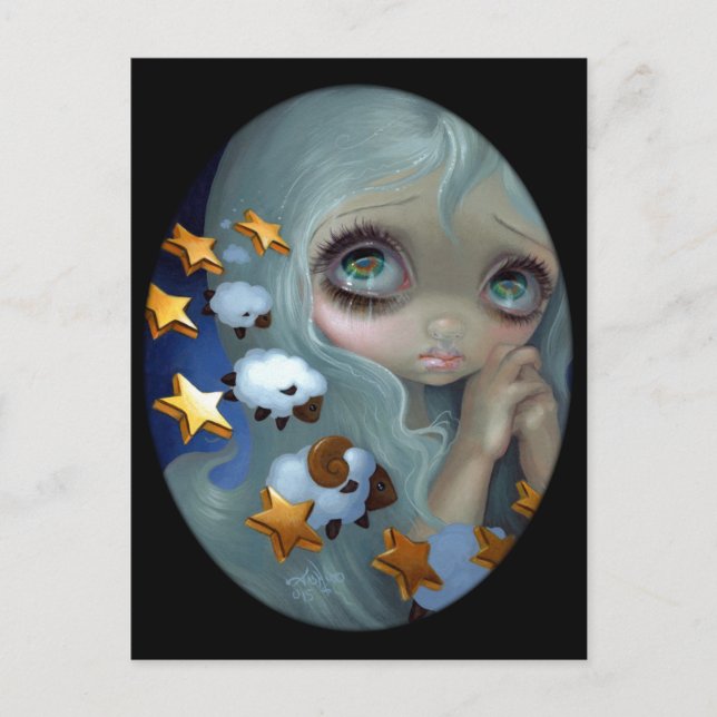 "Counting Sheep" Postkarte (Vorderseite)