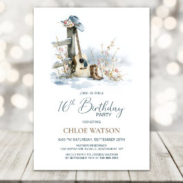 Country and Western Winter 16th Birthday Party Einladung