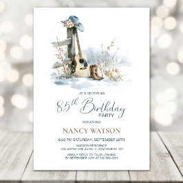 Country and Western Winter 85th Birthday Party Einladung