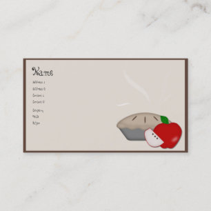 Country Apple Pie Business Card Visitenkarte