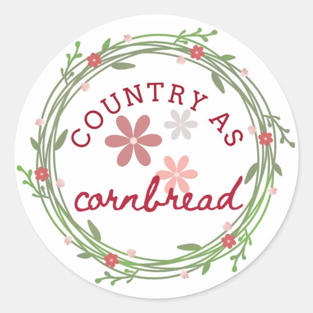 Country as Cornbread Sticker (Devant)