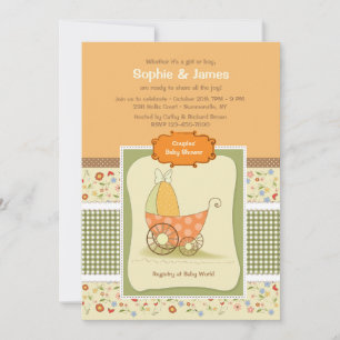Country Baby Dusche Einladung