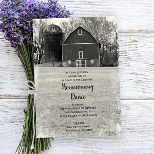 Country Barn et Silo Homecoming Dance Invitation