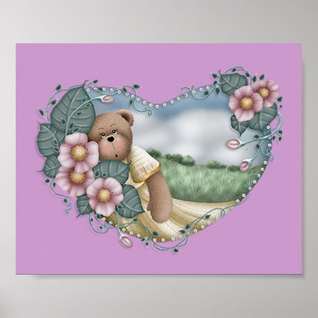Country Bear in einer Herzdruckmaschine Poster (Vorne)