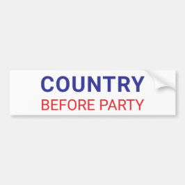Country Before Party Political  Autoaufkleber