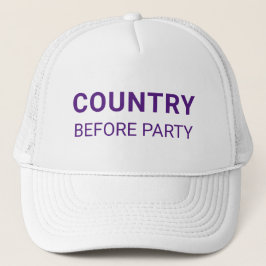 Country Before Party Political  Truckerkappe