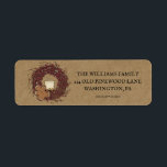 Country Berry Wreath and Candle Christmas Label<br><div class="desc">Land Berry Kranz und Kerze mit Gingerbread Man Weihnachtslabel. Unser rustikales Label ist die perfekte Touch für Ihre Weihnachtskorrespondenz. Unsere hochwertige Vorlage macht es so einfach, Ihre Labels anzupassen. Wenn Sie die Farbe des Schriftartes oder des Schriftartes ändern möchten, verwenden Sie bitte den entsprechenden Link. Entworfen von Beverly Bainbridge Homespun...</div>