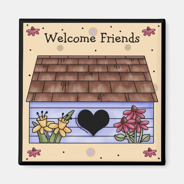 Country Birdhouse Kühlschrankmagnet (Vorne)