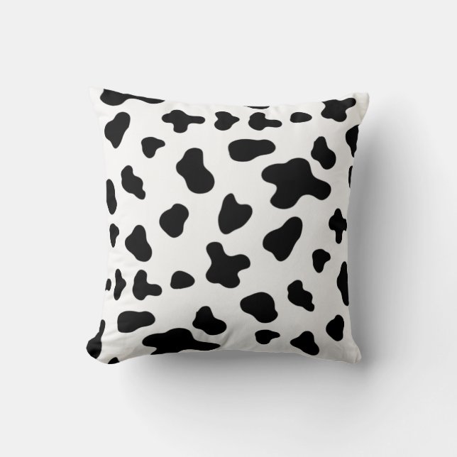 Country Black and White Cow Muster Kissen (Vorderseite)
