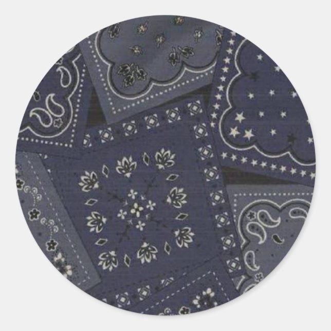 Country Blue Bandana Stickers (Vorderseite)