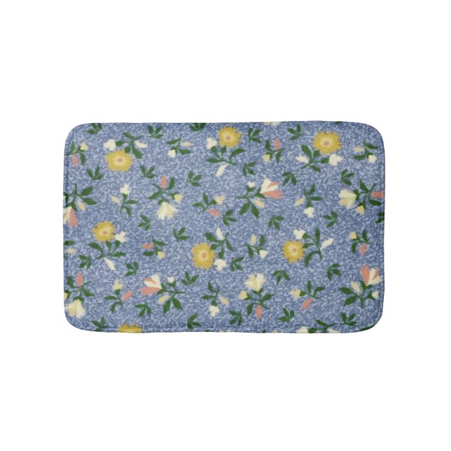 Country Blue Floral Badematte (Vorderseite)