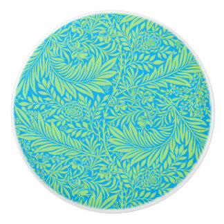 Country Blue Green William Morris Leaf Pattern Keramikknauf