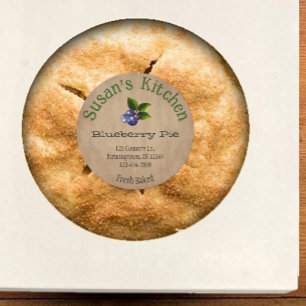 Country Blue Heart Custom Pie Product Aufkleber