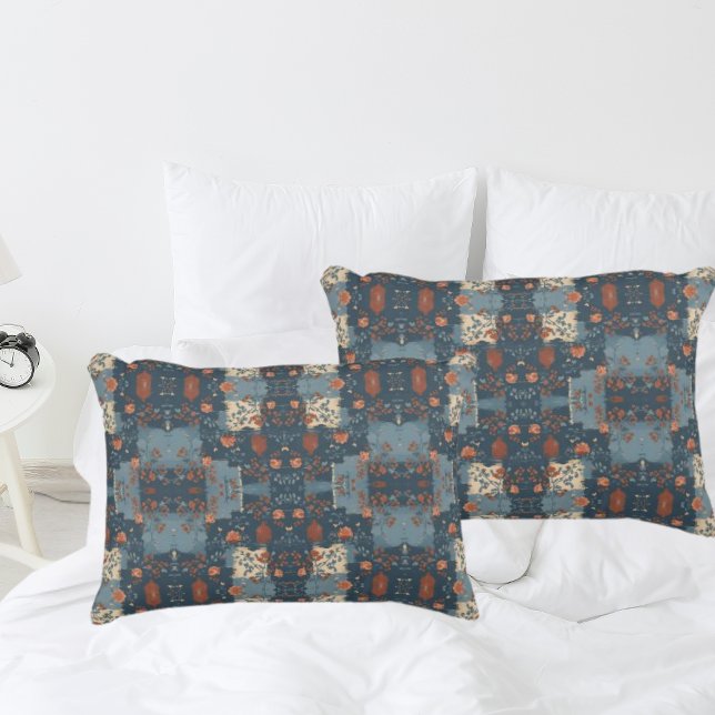 Country Blue Rust Rustikales Bauernhaus Kissenbezug (Von Creator hochgeladen)