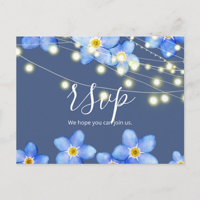 Country Blue Vergget-Me-Nots-UAWG Postkarte (Vorderseite)
