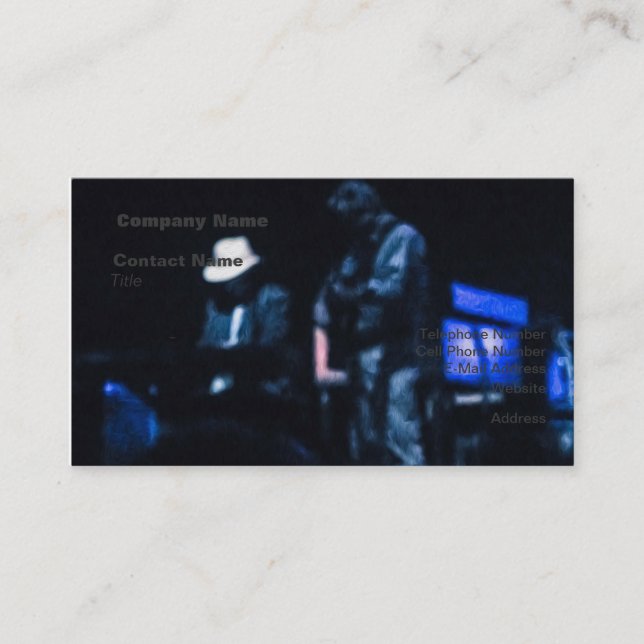 Country Blues Musicians Shadowy Impression Visitenkarte (Vorderseite)