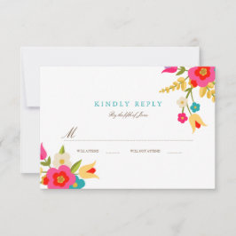 Country Blume Hochzeit RSVP Karte
