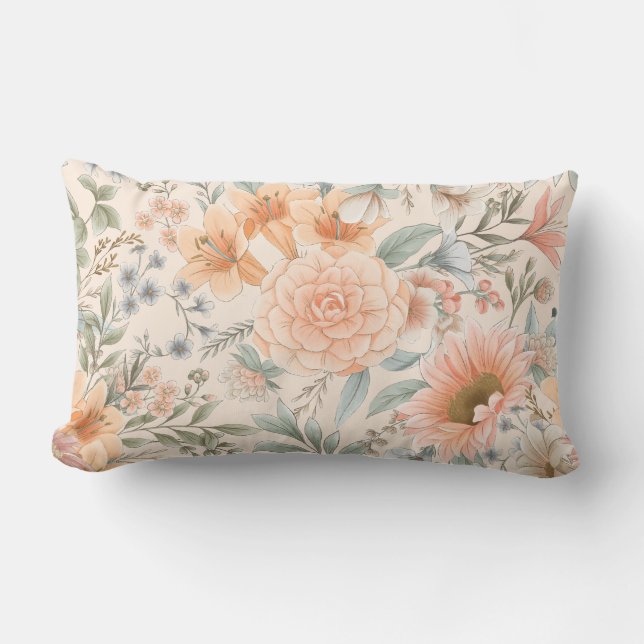 Country Blumen Dreams Lumbar Throw Kissen (Vorderseite)