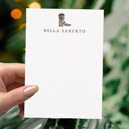 Country Boot Flat Note Card Mitteilungskarte