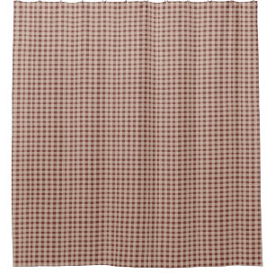 Country Burgund Homespun Duschvorhang