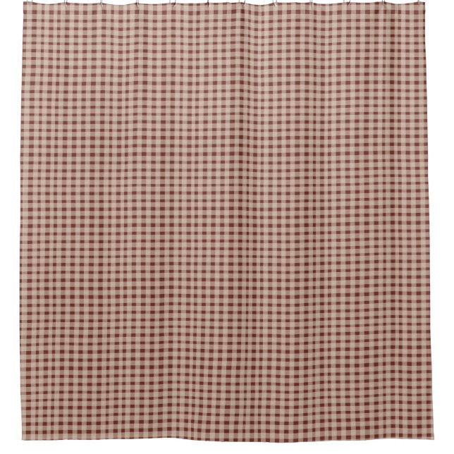 Country Burgund Homespun Duschvorhang (Vorderseite)