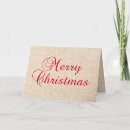 Country Burlap Family Foto Red Frohe Weihnachten