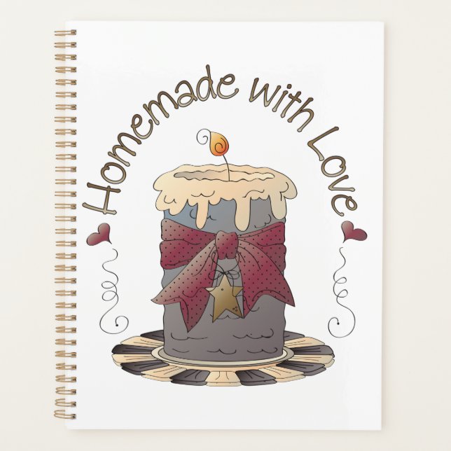 Country Candle Rustic Homemade with Love (Devant)