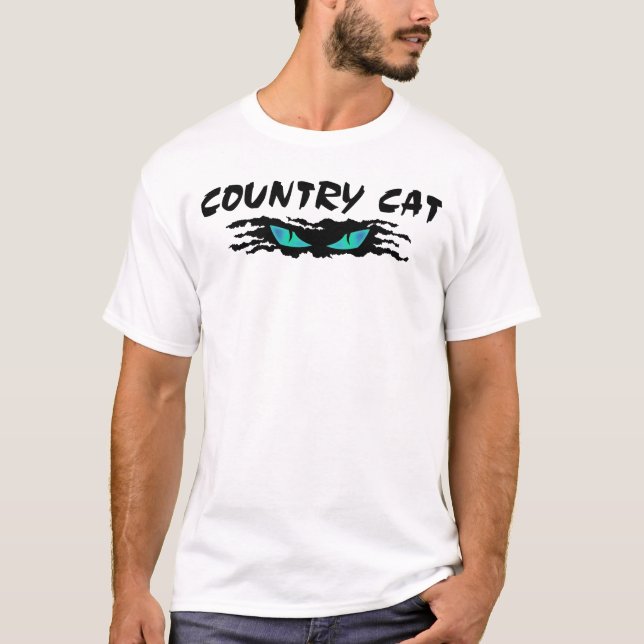 Country Cat Funny Cat Lover T-Shirt (Vorderseite)