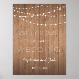Country chic Begrüßungszeichen Poster