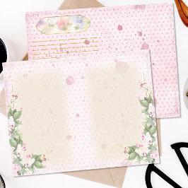 Country Chic Floral Polka Dot Junk Journal-Seite