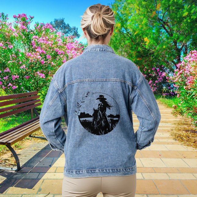 Country Chic Horse Cowgirl Western Black Logo (Créateur téléchargé)