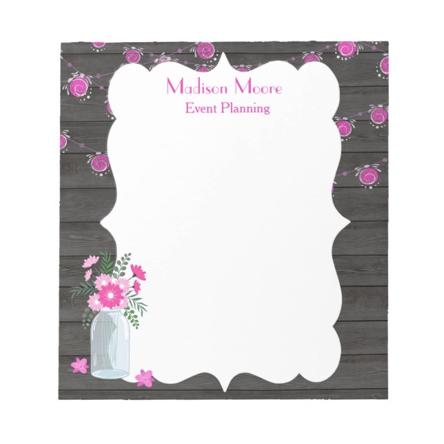 Country Chic Light Strings Eventplaner Notizblock (Vorderseite)