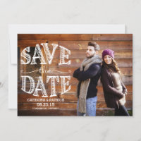 Country Chic Rustikales Save the Date Foto