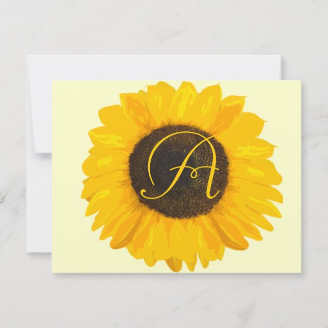 Country Chic Sunflower Response Card RSVP Karte (Vorderseite)