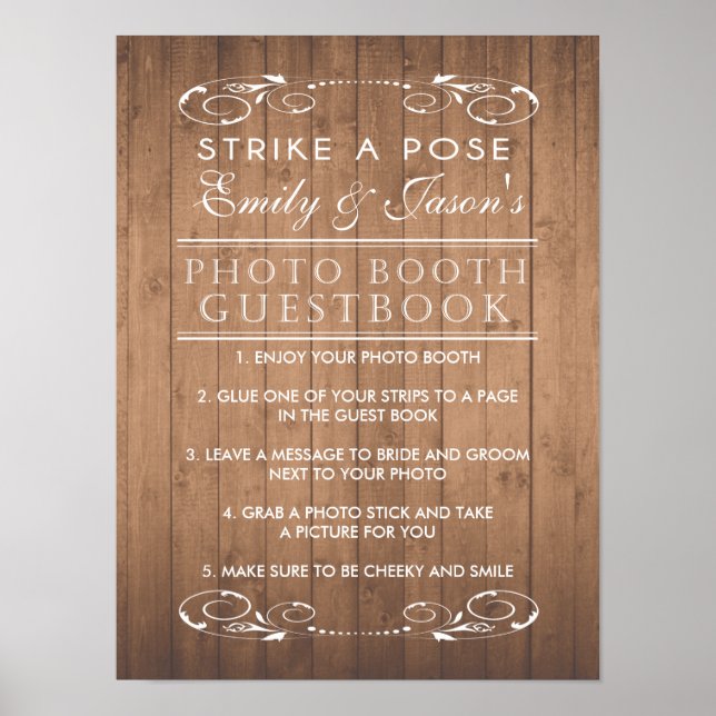 Country chic wedding Foto Booth Gästebuch (Vorne)
