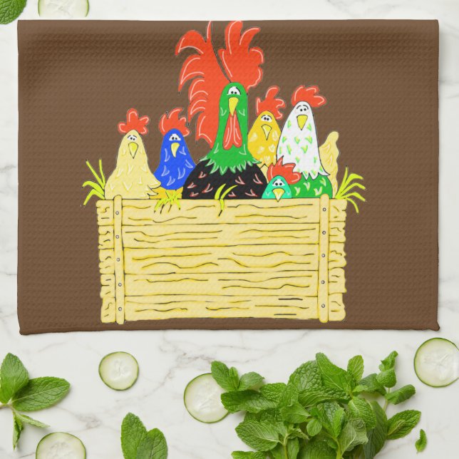Country Chicken Clan Handtuch (Gefaltet)