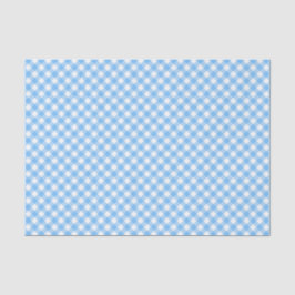 Country Chill Pastel Baby Blue Gingham Seidenpapier