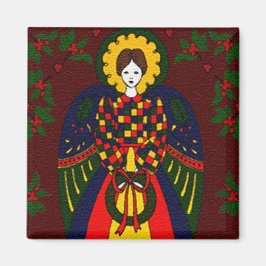 Country Christmas Angel Magnet