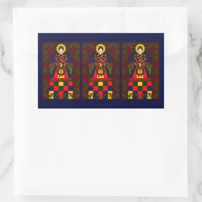 Country Christmas Angel Sticker (Tasche)