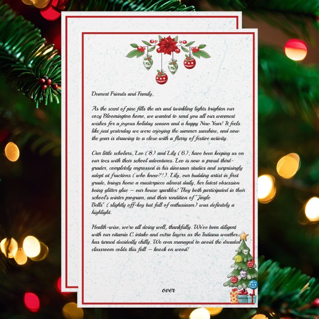 Country Christmas Family Newsletter Briefpapier (Von Creator hochgeladen)