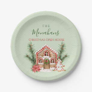 Country Christmas Gingerbrett House Pappteller