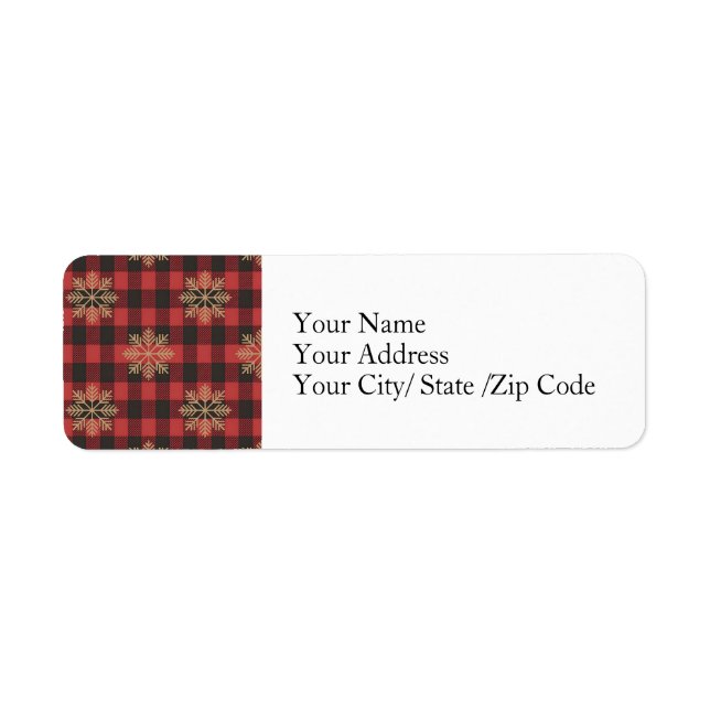 Country Christmas Return Address Label (Vorne)