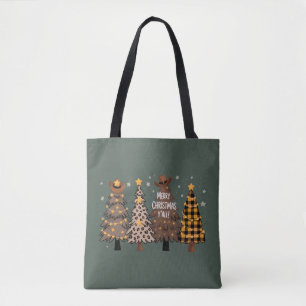 Country Christmas Western Tree Cowboy Cowgirl Tasche