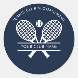 Country Club Name Tennis Team Navy Blau Custom Runder Aufkleber
