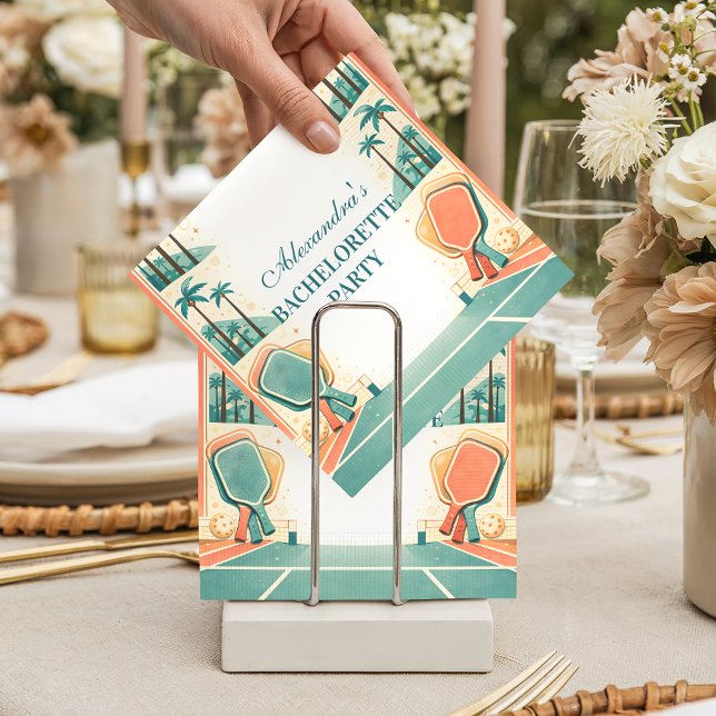 Country Club Pickleball Bachelorette Serviette (Von Creator hochgeladen)